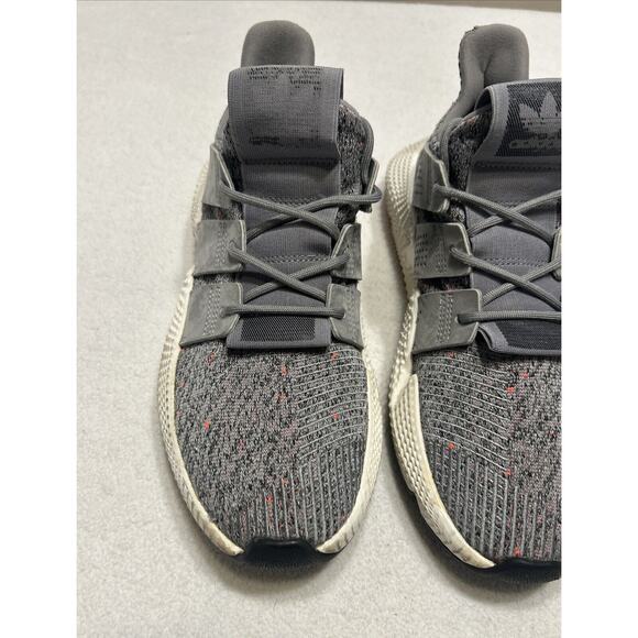 Adidas Prophere Men's Sneakers Sz 9.5 Gray Solar Red White Running Shoes CQ3023 - Picture 4 of 12